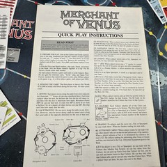 Avalon Hill 1988 : MERCHANT of VENUS Board Game- Science Fiction 99% Complete