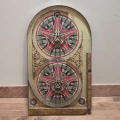 1934 Lindstrom’s Gold Star Marble Table Top Bagatelle Pinball Game