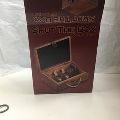 Game Shut The Box Wooden Case Dice Directions New In Box. 8x6x3 Inches Brown