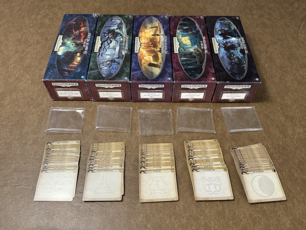 Arkham Horror LCG Lot, Return To Boxes + Dividers, Zealot Dunwich Carcosa + More