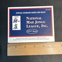 2009 National Mah Jongg League Card Rules Game Hands Standard EXCELLENT