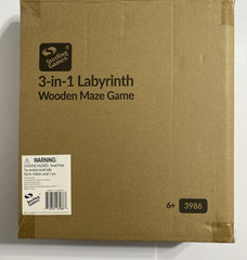 NEW Sterling Games 3 in 1 Labyrinth Wooden Maze Game. 12 3/4 x 11 1/2 inches