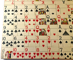 Vtg. One Eyed Jack Sequence Wooden Game Board Playing Card Handmade 18″ Square