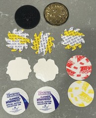 VINTAGE 1990s Lot of 104 POISON Skull Bones Pogs Slammer Whammers Milk Caps