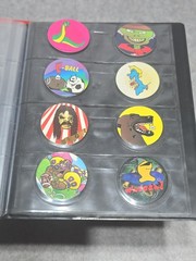 Vintage Pogs Milk Caps 90’s Lot 64 Pieces Mixed Collection in Binder Sleeves
