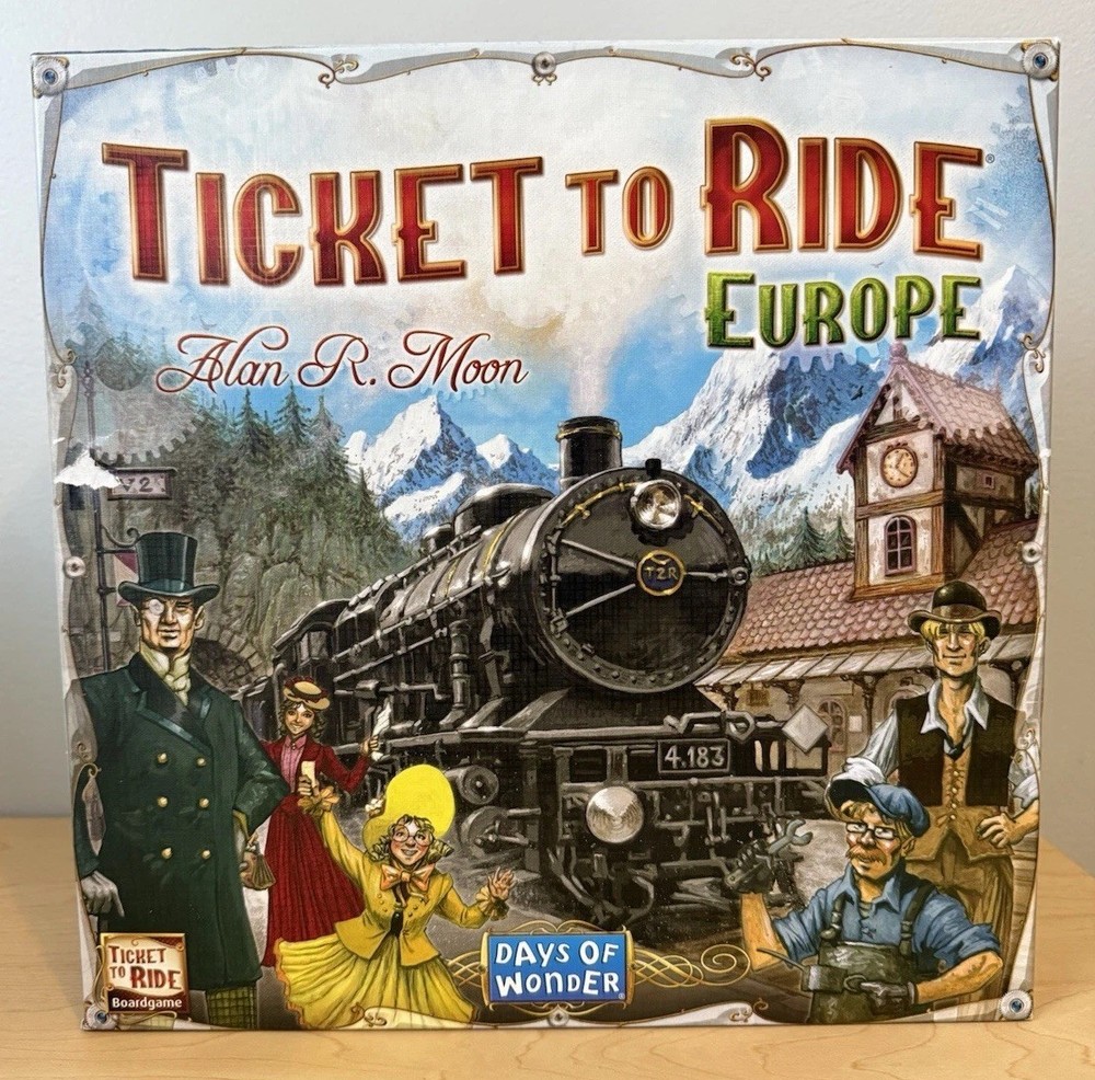 Ticket to Ride Europe Board Game 2015 Days Of Wonder Complete Excellent