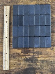 Vintage Set of Puremco No. 616 Standard Marblelike Dominoes Black