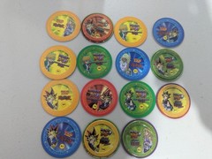 Yu-Gi-Oh Pogs lot (Taps, tazos) 5 metal + 10 plastic