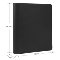 GERMUN Toploader Binder, Holds 288 288 Diamond Black