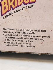 1992 Forbidden Bridge Board Game Milton Bradley WORKS *Missing 3 Cardboard Sides