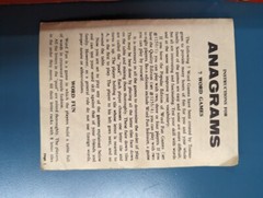 Vintage Anagrams Board Game Transogram 108 Tiles & Tile Racks Maybe Complete