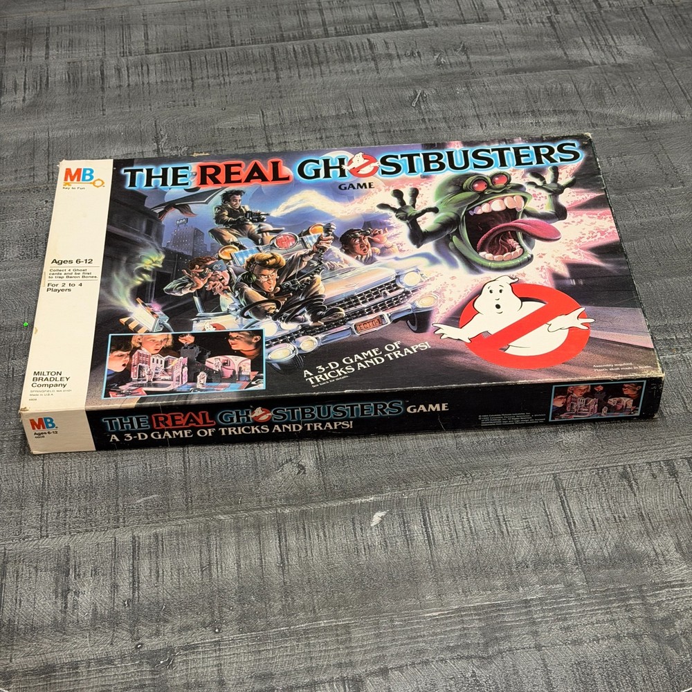The Real Ghostbusters Game 1986 by Milton Bradley 3D Board Game – Complete