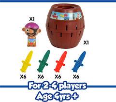 TOMY Pop-Up Pirate Board Game – Fun Family Game Night Activity for Kids Ages 4+