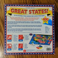 GREAT STATES! Board Game, 2010 International Playthings, New in Cellophane