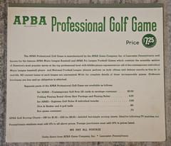 1962 APBA Golf Orig 18 Holes, Shot Board, Player Cards, 3of4 Metal Ball Markers!