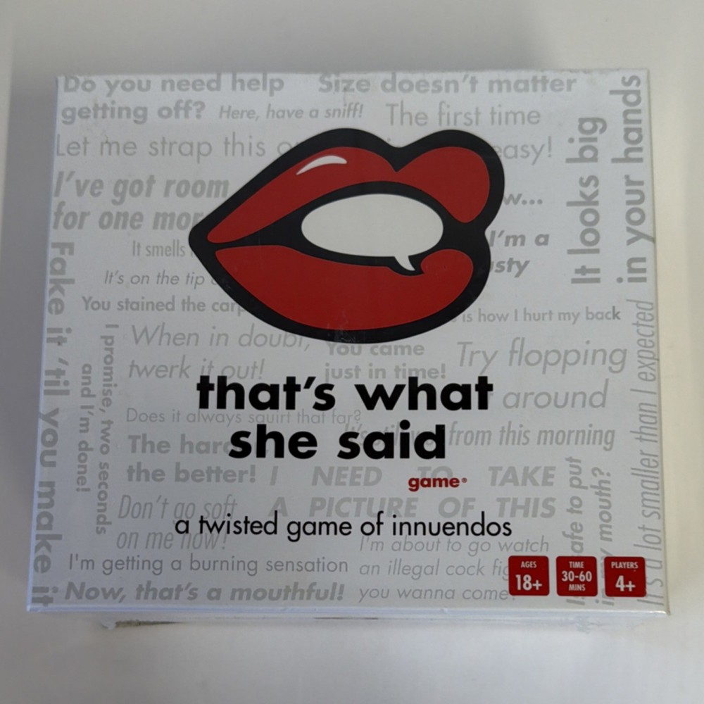 That’s What She Said Party Game Innuendo Theme 18+ 4 Players 2016 Complete