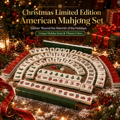 160 Christmas-themed American Mahjong set 4-layer acrylic American Mahjong tiles
