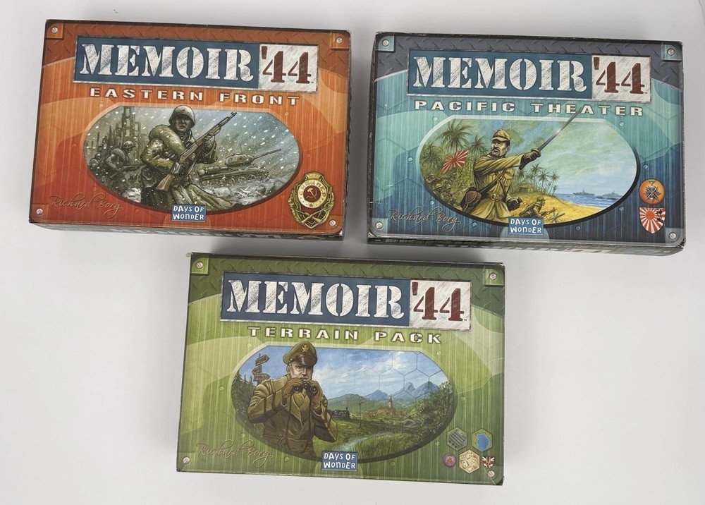 Memoir ’44 Board Game Expansion Lot Pacific Theater Eastern Front Terrain Pack