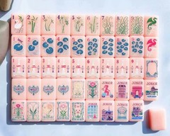 PARIS PINK Acrylic American Mahjong Tiles Set 160 Pcs US Seller Fast Ship NEW