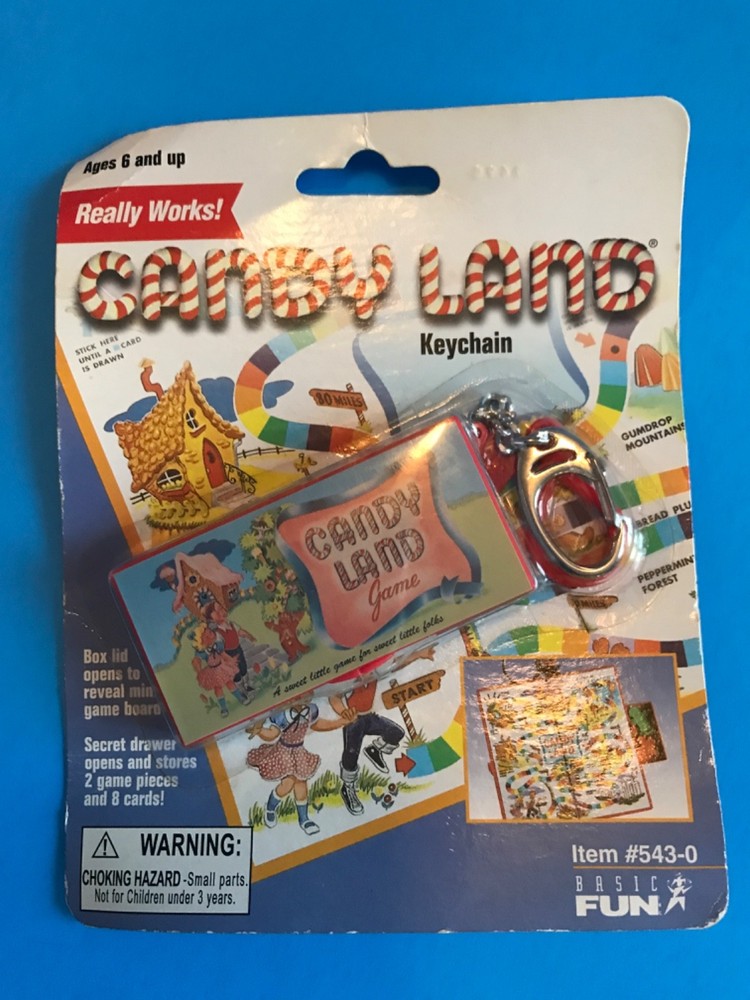 CANDY LAND KEYCHAIN REALLY WORKS! MINIATURE BOARD GAME CANDY LAND