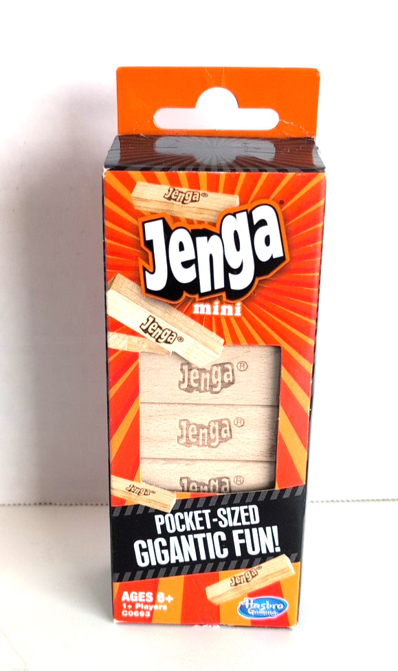 Hasbro Gaming 2016 Jenga Mini Pocket-Sized Gigantic Fun – New In Box Complete