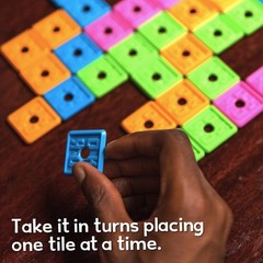 Family-Friendly Tile Game: Multicolored, Waterproof, Perfect for Traveling