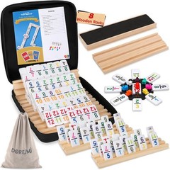 Doreimi Mexican Train Dominoes Set Numbers and 8 average size, Multicolour