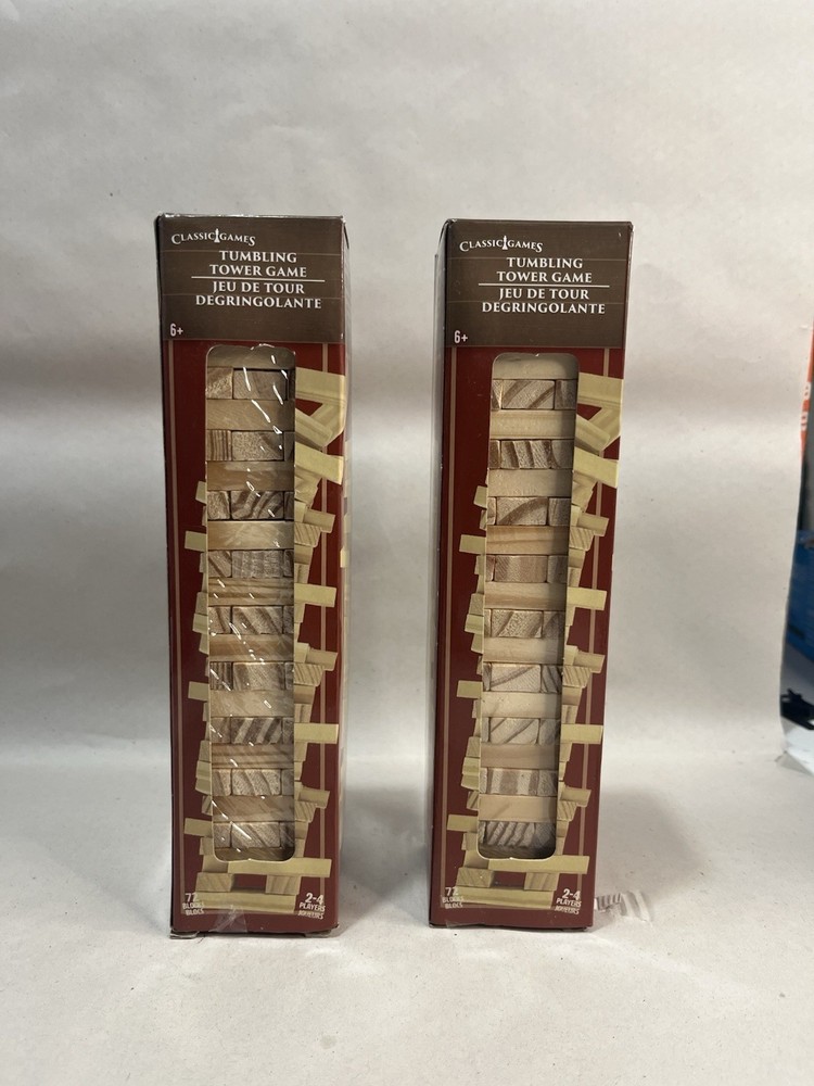 NEW Mini Wooden Blocks Tumbling Tower Game-72 Pieces Strategy SEALED