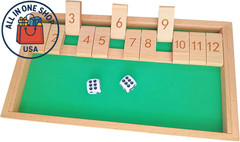 Wooden Cognitive Games for Seniors – 12 Number Shut the Box Kit for Alzheimer’s
