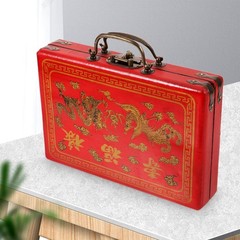 Vintage Chinese Mahjong Set Traditional 144 Tiles Mah-Jong Game Set Case Box