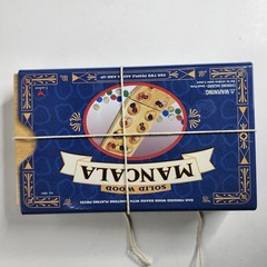 VTG Cardinal Solid Wood Folding Mancala Game With Metal Tin Sleeve Case Parts
