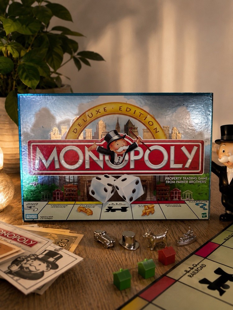 Parker Brothers Monopoly Deluxe Edition Board Game 1998 Complete Finance Family