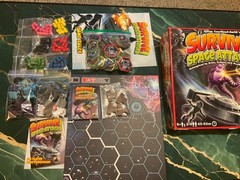 Survive Space Attack! board game (100% complete!) with the crew strikes back exp