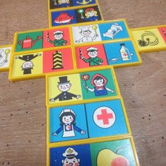 GDR picture domino toy professions-domino complete VEB Biggi logic learning game