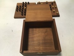 Vintage Elimination Puzzle Game Wooden Box Pegs Atelier Arlette Germany Floral