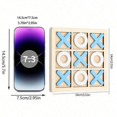 Wooden Tic Tac Toe Game Classical Kids Educational Puzzle Travel Board Toy Set