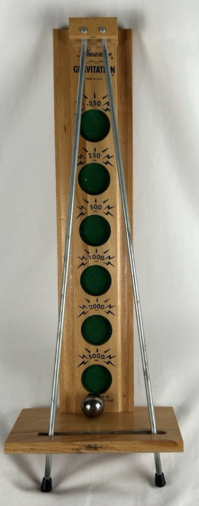 Vintage Pleasantime Gravitation Game Of Skill Wood Metal Original Ball Pacific