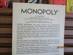 1973 Parker Brothers Monopoly Game with 10 Metal Player Tokens, faux wood tray