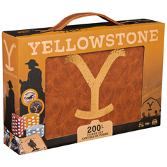 Yellowstone Dutton Ranch Poker Set 200 /pc Set ! NIB Brown Case – Great Gift