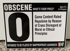 Obscene What’s Your Price? Card Game by Go! Games Ages 21+ 2-6 Players Adult