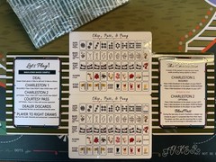 Luxury American Mahjong Set | Green Stripe Tiles + Golf Playing Mat | New