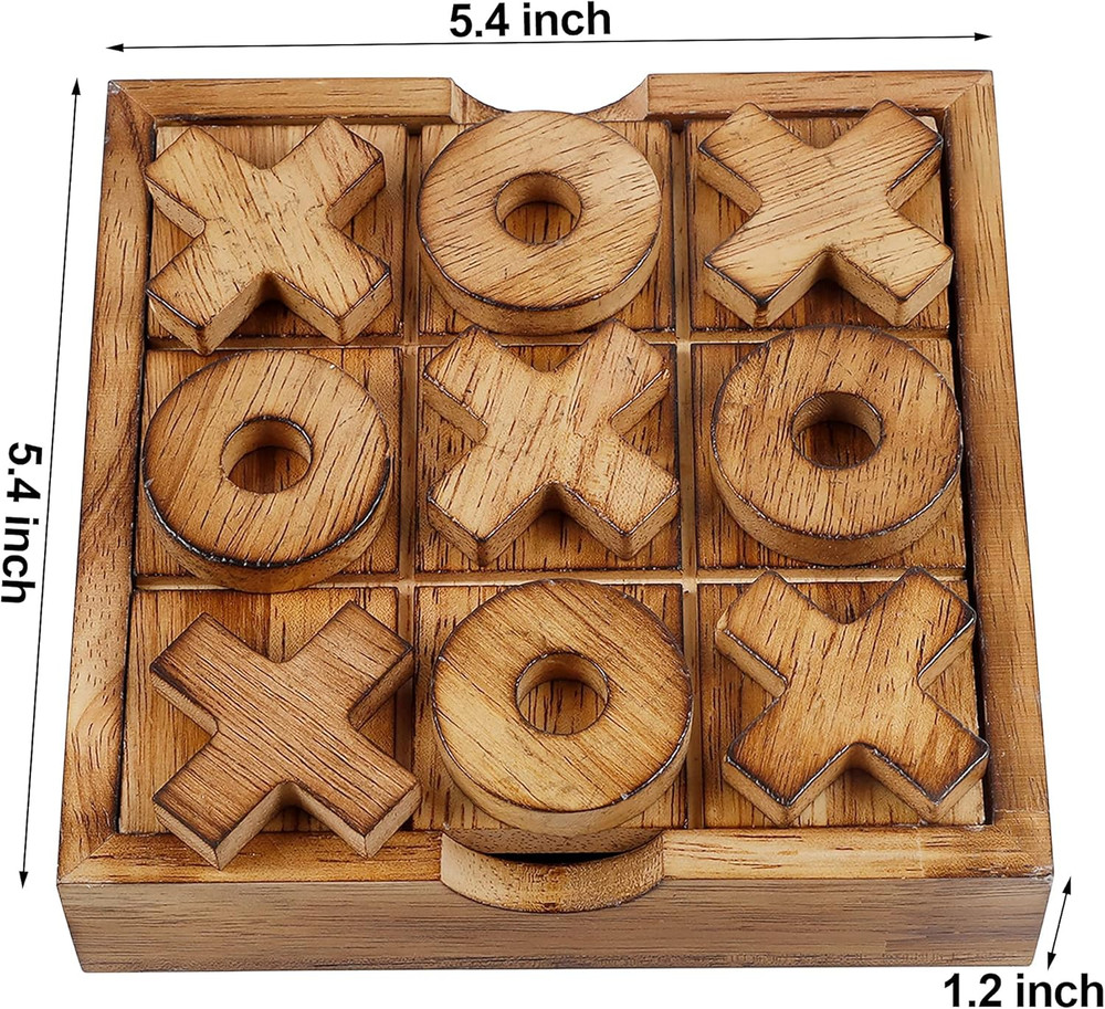 Tic Tac Toe and 4 in a Row Table Game Set Classic Board Game for Family