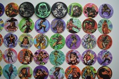 1995 Mortal Kombat Dunkin Tazos /1992 Mortal Kombat Midway 2 Series Pogs 12/13+
