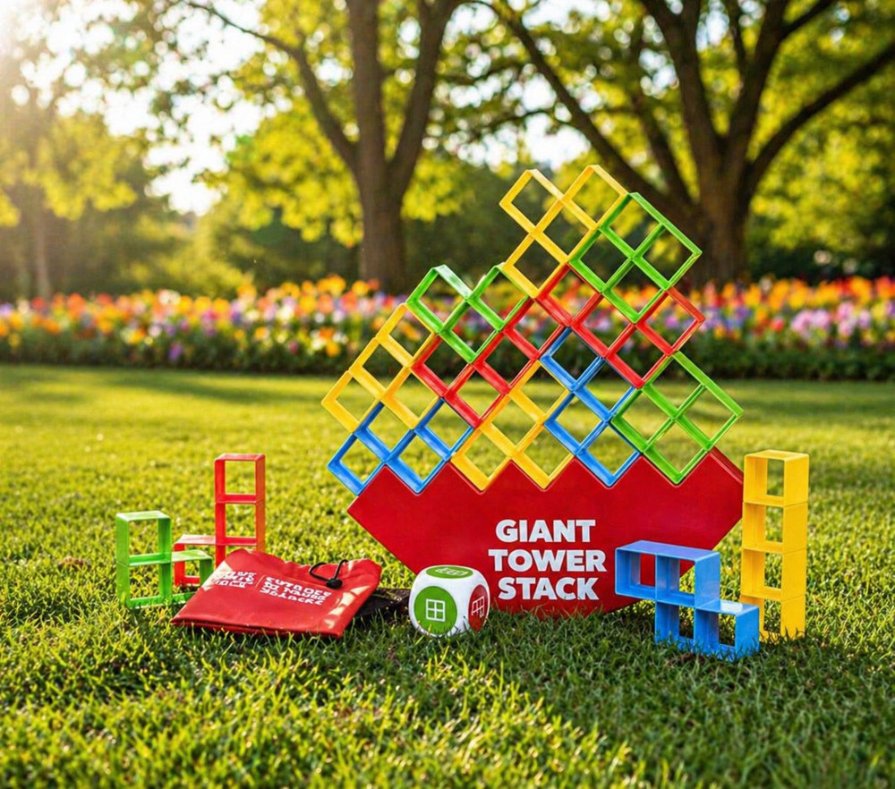 🏰 Giant Tower Stack – Fun for All Ages 🎉FREE SHIPPING!!!!!