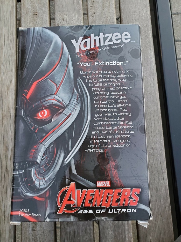 The Avengers Age of Ultron Yahtzee Dice Game Age Of Ultron Collectors Edition