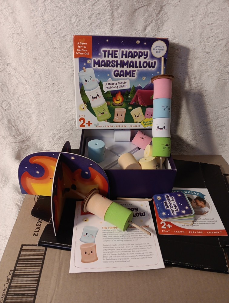 The Happy Marshmallow Game Peaceable Kingdom BROKEN STICK FOR PARTS COMPLETE