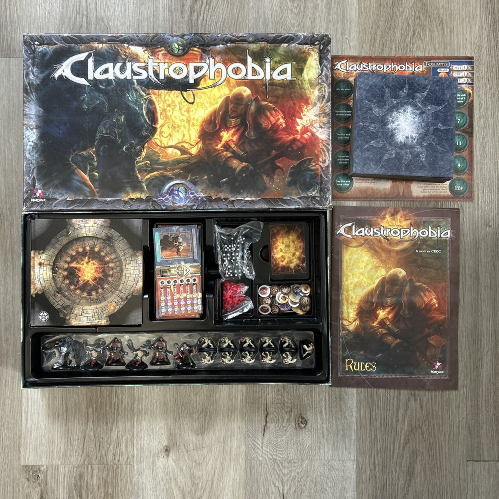 Claustrophobia Board Game 2013 100% Complete Base by Asmodee No Expansions