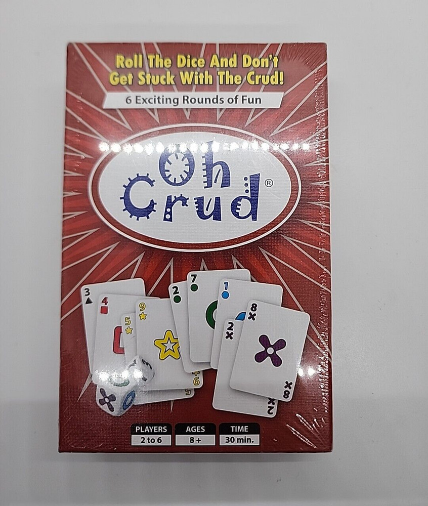 Oh Crud Card & Dice Game for 2 to 6 Players Strategy Card Game Fun