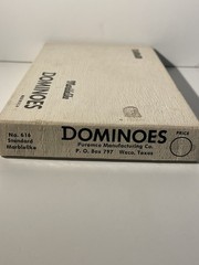 Vintage No. 616 Standard Marblelike Dominoes Black Puremco Manufacturing Co USA