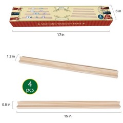 GOTHINK Wooden Mahjong Tiles 15x3x1.4 Inches, Trays